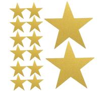 Ipetboom 24 Piezas Estrellas Recortadas Metalizado Dorado para Decoración de Aula y Carteles Accesorios para Fiesta y Noche de Cine Manualidades Creativas Decoración