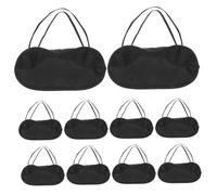 Ipetboom 24 Piezas Máscaras de Dormir de Viaje Poliéster Cubiertas para Ojos con Banda Elástica Protección Total contra Luz para Fiestas y Vuelos Unisex Negro