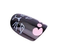 Ipetboom 24 Piezas Puntas De Uñas Falsas Calcomanías Falso Equipo Clavos Gel Uña Del Dedo Del Pie Pegatinas Kit De Uñas Postizas Chicas Hermosa Etiqueta Engomada Del Clavo