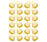 Ipetboom 24 Piezas Tapones de Corcho Reutilizables para Vino Tinto Tapones Cónicos de Polímero con Anillo de Aluminio Dorado Sellado Estable para Botellas de Vidrio para Reuniones y