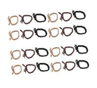Ipetboom 24piezas Coleteros Con Lazo Estilo Bosque Pulseras Elásticas Pelo Para Mujeres y Niñas Coleteros Gruesos Que No Dañan El Cabello Para Peinados Diarios
