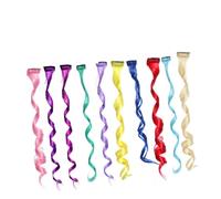 Ipetboom 24piezas Extensiones De Cabello De Clip Curly Para Accesorios De Fiesta y Sin Daño y De Usar