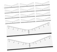 Ipetboom 25 Piezas Del De v Form Medición Posición Plantillas y Pegatinas Para Regla De Uso Salón De Belleza