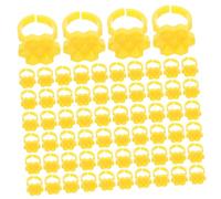 Ipetboom 250 Piezas Anillos de Soporte para Pegamento de Pestañas Hexagonales Portátiles y Estables Copa de Adhesivo con Ranuras para Extensiones de Pestañas Uso Profesional y Móvil