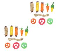 Ipetboom 2juegos Juguetes De Masticación para Hámster y Conejos para Limpiar Dientes y Comportamientos Disruptivos Juguetes Seguros y Divertidos para Mascotas Pequeñas Brillantes y