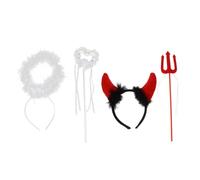 Ipetboom 2juegos Kids Headdress for Angel Devil Cosplay Accesorios Para Disfraz De y Temáticas Decoración De Ángeles y Total