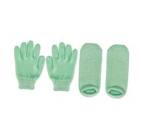 Ipetboom 2pares Guantes Exfoliantes y Hidratantes De Gel Natural Para Manos y Pies Paquete Para Cuidado De Belleza y Spa Hidratación Profunda y Suavidad