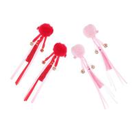 Ipetboom 2pares Pinzas Cabello Estilo Chino Horquillas Borlas Para Niñas Tocados Hanfu Cabello Antiguos Para Ceremonias Tradicionales