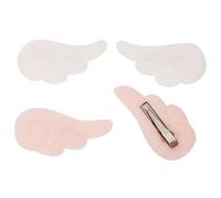 Ipetboom 2pares Pinzas De Peluche Alas De Ángel Accesorio Para Cabello Femenino Para Invierno y Celebraciones Obsequios