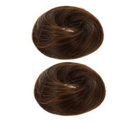 Ipetboom 2piezas Accesorios Cabello Aro Para Peluca Postizo Para Moño Despeinado Coleteros Para Postizos Para Coleta Alta Para Fiesta o Uso Diario