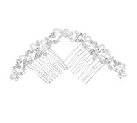 Ipetboom 2piezas Accesorios Cabello de Novia Flores y Gemas de Imitación Peineta Lateral Elegante para Peinado de Moño de Peinetas para Boda