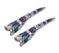 Ipetboom 2piezas Anillos De Uñas Para Cosplay y Halloween Protección Para Dedos Diseño Inspirado La Reina Dinastía Qing Accesorio Para Espectáculos De Danza y Drama