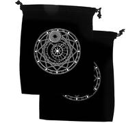 Ipetboom 2piezas Bolsa De Almacenamiento Para Tarot y Dados Diseño De Estrellas y Luna Funda De Cuerda Para Joyería y Accesorios Práctica y Elegante