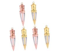 Ipetboom 2piezas Botellas Vacías De Brillo Labial Tubos De Almacenamiento De Maquillaje Diseño Creativo Dorado y Rosa Dorado Para Líquido De Labios Aceite De Labios y Tinte