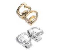 Ipetboom 2piezas Brackets de Incrustaciones de Gemas Joyería Parrillas Dentales Brillantes Accesorios para Fiestas Cosplay y Disfraz de Hip Hop Clip