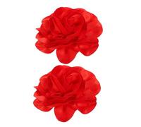 Ipetboom 2piezas Broche de Flor Grande Hecho a Mano Broches de Tela para Ropa Accesorios Decorativos para Bodas y Fiestas Prendedores de Solapa con Diseño Floral para Mujeres