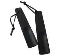 Ipetboom 2piezas Calzadores de Madera Corto para Hombres Mujeres Personas Mayores y Uso Doméstico Calzador Portátil y Calzador de Viaje Cordón de Cuero