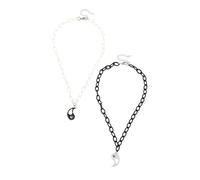 Ipetboom 2piezas Collar De Tai Chi Bagua Para Pareja Accesorios Decorativos Cuello Collar Amistad Para Entre o Parejas