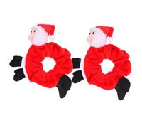 Ipetboom 2piezas Diadema de Papá Noel para Navidad Bandas Elásticas Cabello Navideñas Coleteros de Papá Noel para Fiestas de Gomas Pelo
