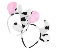 Ipetboom 2piezas Diadema De Vaca Orejas Diseño De Animales De Dibujos Animados Para Disfraz De Halloween Fiestas y Disfraces De Granja Para Adultos