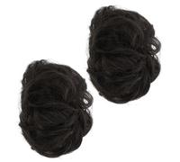 Ipetboom 2piezas Diadema para Peluca Postizo Extensión de Moño para Mujer Moños Falsos Naturales para Eventos y Diario