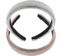 Ipetboom 2piezas Diademas Decorativas Gemas De Imitación Para Mujeres y Adolescentes Diademas Anchas Cabello