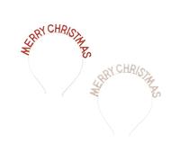 Ipetboom 2piezas Diademas Navideñas Letras Diademas para Adultos Fiesta de Navidad y Fotos de Recuerdo