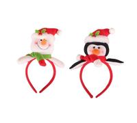 Ipetboom 2piezas Diademas Navideñas Tridimensionales de Dibujos Animados Tocado Manual Accesorios Navideños Colores Surtidos para Fiestas de Navidad Color Aleatorio