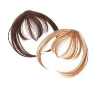 Ipetboom 2piezas Extensiones De Flequillo Postizo Con Clip Para Mujer Peluca Con Flequillo
