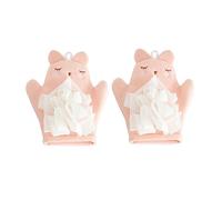 Ipetboom 2piezas Guantes De Baño Exfoliantes Bolas De Baño Unidades Esponja Corporal Perfectos Seca Grasa o Áspera Texturizados y Elásticos