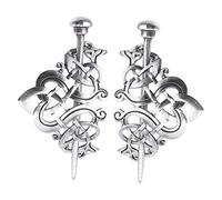 Ipetboom 2piezas Horquilla Creativa Estilo Vikingo Accesorios De Metal Cabello Pack Pasadores Cabello Tocado De Mujer