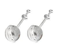 Ipetboom 2Piezas Infusor de Inoxidable Mango Colador para Sueltas para Preparar Tazas Individuales de Plata