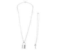 Ipetboom 2Piezas Lock Key Pendant Necklace For Men And Women Stylish Fashion Accessory For Parties And Daily Wear