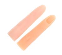 Ipetboom 2piezas Modelo De Mano Para Práctica De Manicura Dedo Falso De Silicona Modelo De Uña Para Manicura Profesional Dedos De Entrenamiento Color De y Oscuro
