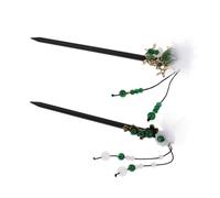 Ipetboom 2piezas Palillos De Pelo Vintage Con Borlas Horquillas Chinas Para Moño De Decoración Retro Accesorios Elegantes Para Peinados Femeninos