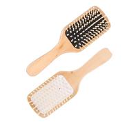 Ipetboom 2piezas Peine De Masaje De Madera Para Cabello Blanco y Negro Masajeador De Cuero Cabelludo Para Cuidado Salud Peine Para Salón y Uso Doméstico Resistente y Duradero