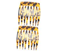 Ipetboom 2piezas Peine Lateral Francés De Acetato Para Mujeres Accesorio De Cabello Decorativo Peina Para Cabello Fino y Delgado Diseño Minimalista y Vintage Color Profundo De Tortuga