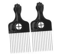 Ipetboom 2piezas Peine Para Estilo Afro Peines Elevadores Para Cabello Rizado y Grueso Para Uso Salones y Hogar