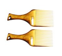 Ipetboom 2piezas Peines Afro Unidades Peine De Dientes Anchos Para Cabello Rizado Cepillo Afro Ligero