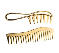 Ipetboom 2piezas Peines De Dientes Anchos Galvanizados Para Cabello Mojado Herramientas Para Peinar El Cabello Rizado y Húmedo Para Barbería