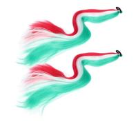 Ipetboom 2piezas Peluca Colorida Coleta Para Niñas Bandas Cabello Extensión De Coleta Sintética Para Fiestas y Disfraces