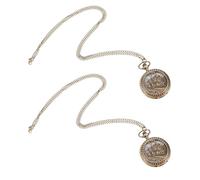 Ipetboom 2piezas Reloj de Bolsillo Calado con Locomotora de Vapor Reloj de Bolsillo para Hombres y Mujeres para Uso Diario y Fiestas como Navidad o Día del Padre