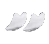 Ipetboom 2Piezas Tablero De Gua Sha Facial De Herramienta De Masaje De Raspado Transparente Para Relajar Músculos Faciales y Cuidado