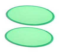 Ipetboom 2piezas Ventilador Plegable Japonés Mini De Diseño Circular y Portátil Para Decorativo De Verano Color Verde