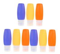 Ipetboom 3 Juegos Botellas De Aseo De Viaje Dispensador Tapas Glosas Boquillas Envases De Champú De Viaje Bálsamo Contenedores De Brillo De Labios Productos Gel De Sílice 3 Piezas * 3