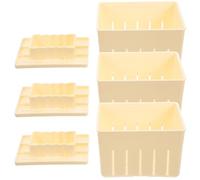 Ipetboom 3 Juegos Prensa de Tofu Plástica de Molde para Hacer Queso Herramienta Diy para Preparar Tofu con Tapa Diseño Conveniente y Duradero para Cocina Casa