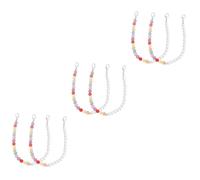 Ipetboom 3 Pares Cadena De Zapatillas De Perlas Delicado Cadenas Encanto Mujer Hechizas Joyería De La Cadena Del Zapato Accesorios Para Zapatos Dije De Cadena Para Botas Perlas De Imitación