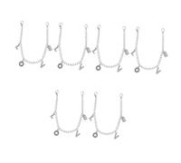 Ipetboom 3 Pares Cadena de zapatos de letras de diamantes cadena de zapatos de pedrería cadena de zapatos de bricolaje encantadores de zapatos bling para mujeres cadenas para zapatos Plata
