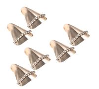 Ipetboom 3 Pares protector de dedos interior Cubrir tapa hacer clic cubierta de punta de zapato de metal cubierta decorativa para la punta del zapato