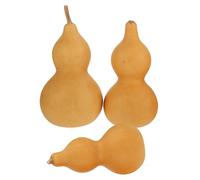 Ipetboom 3 Piezas Adornos Naturales de Calabaza Artesanal para Decoración de Hogar y Oficina Portátiles Diseño Estable y Símbolo Chino de Prosperidad